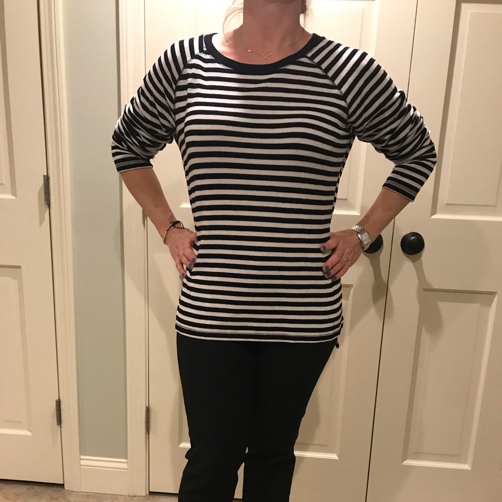 Striped sweater.